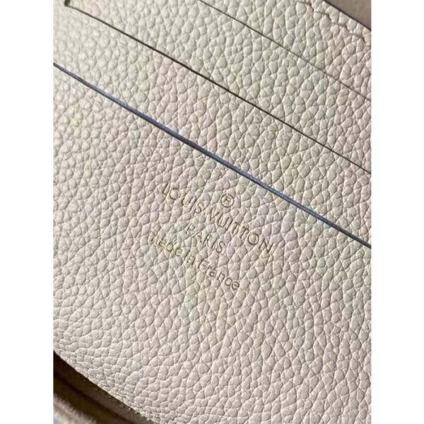 Louis Vuitton Women LV Wallet On Chain Ivy Cream Monogram Embossed Supple Grained Cowhide Leather - Image 11