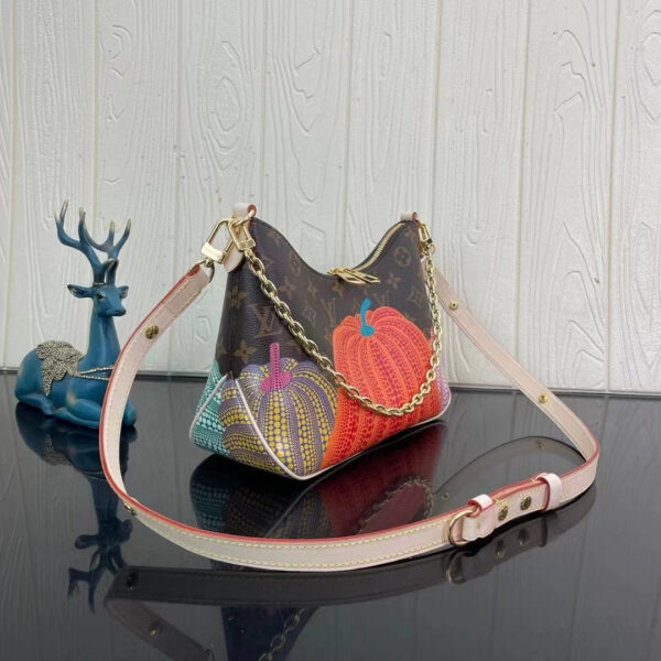 Louis Vuitton Women LV x YK Boulogne Monogram Coated Canvas Pumpkin Print Cowhide Leather - Image 5