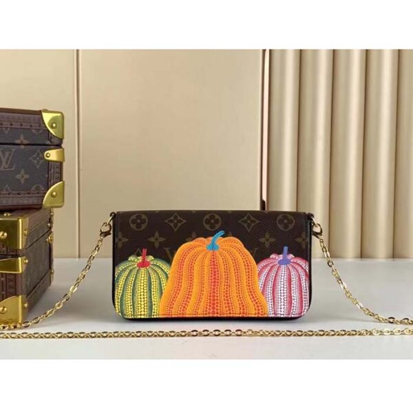 Louis Vuitton Women LV x YK Félicie Pochette Monogram Coated Canvas Pumpkin Print - Image 2