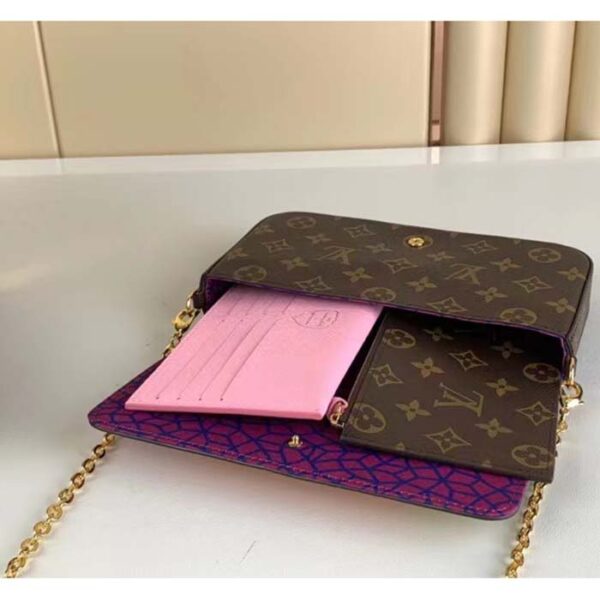 Louis Vuitton Women LV x YK Félicie Pochette Monogram Coated Canvas Pumpkin Print - Image 6