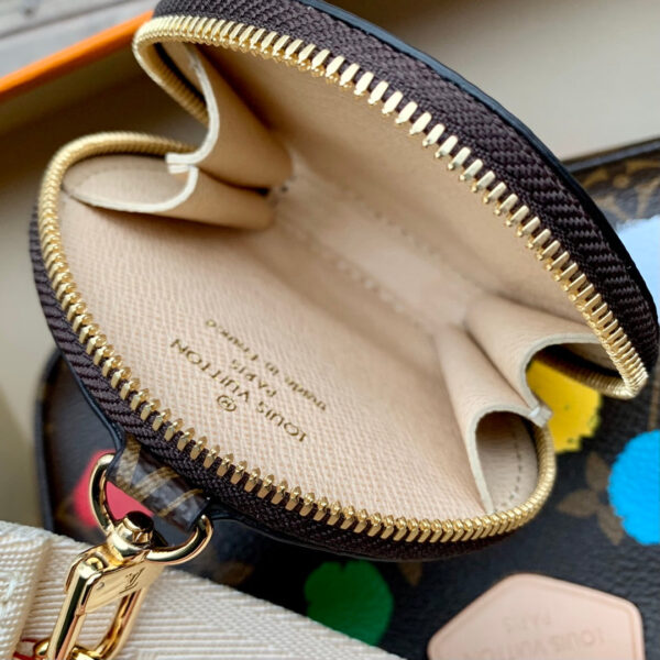 Louis Vuitton Women LV x YK Multi Pochette Accessoires Monogram Coated Canvas 3D Painted Dots - Image 8