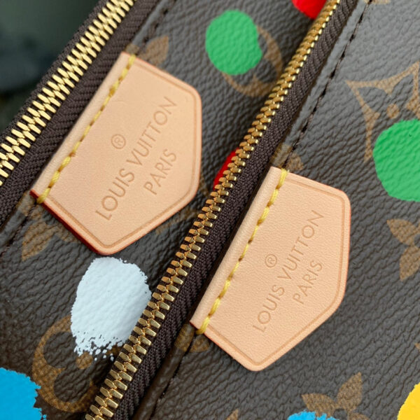 Louis Vuitton Women LV x YK Multi Pochette Accessoires Monogram Coated Canvas 3D Painted Dots - Image 9