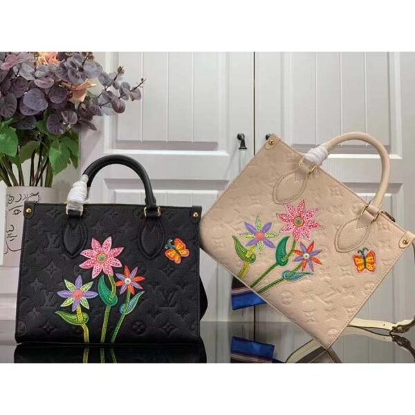 Louis Vuitton Women LV x YK OnTheGo Mini White Embossed Grained Monogram Cowhide Leather - Image 12
