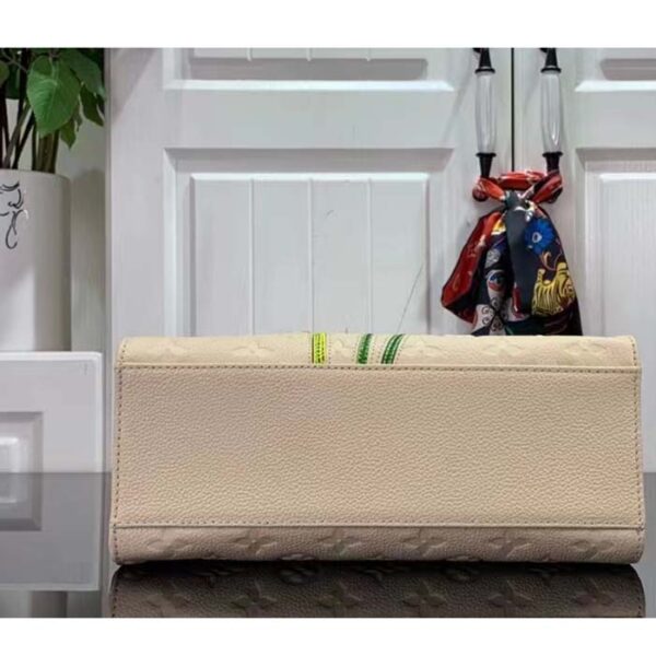 Louis Vuitton Women LV x YK OnTheGo Mini White Embossed Grained Monogram Cowhide Leather - Image 5