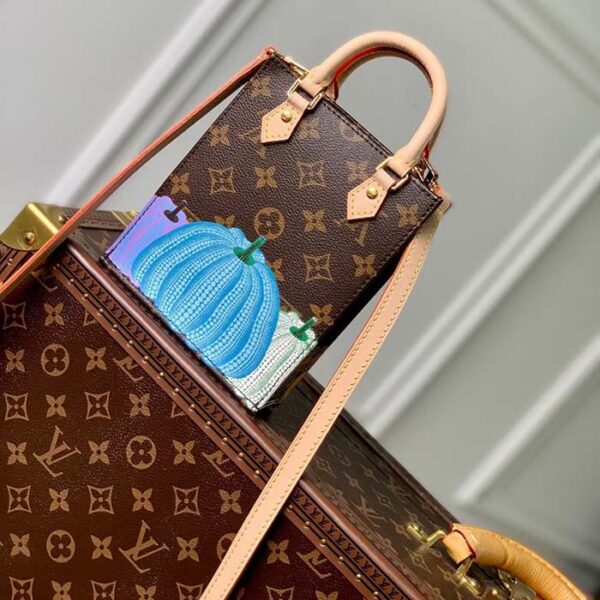 Louis Vuitton Women LV x YK Petit Sac Plat Monogram Coated Canvas Pumpkin Print - Image 3