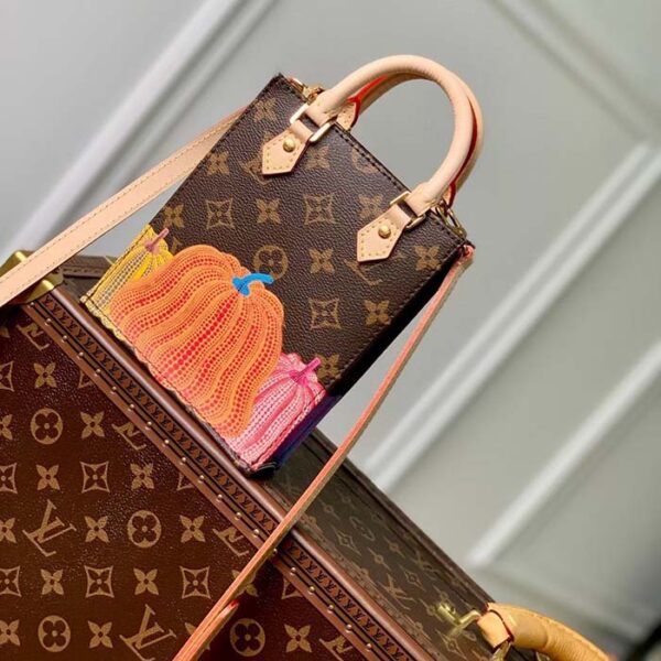 Louis Vuitton Women LV x YK Petit Sac Plat Monogram Coated Canvas Pumpkin Print - Image 2