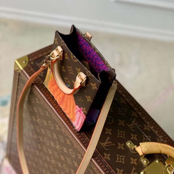 Louis Vuitton Women LV x YK Petit Sac Plat Monogram Coated Canvas Pumpkin Print - Image 4