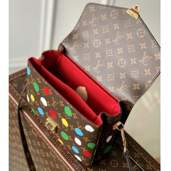 Louis Vuitton Women LV x YK Pochette Métis Monogram Coated Canvas 3D Painted Dots - Image 6