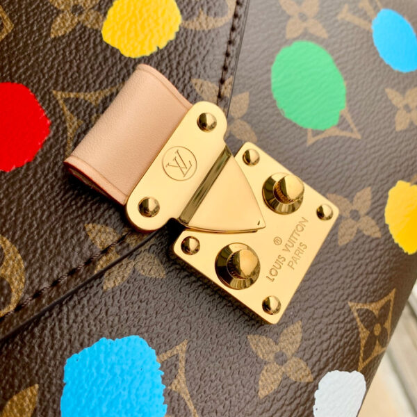 Louis Vuitton Women LV x YK Pochette Métis Monogram Coated Canvas 3D Painted Dots - Image 7
