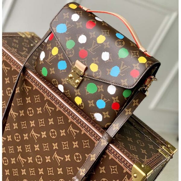 Louis Vuitton Women LV x YK Pochette Métis Monogram Coated Canvas 3D Painted Dots - Image 2