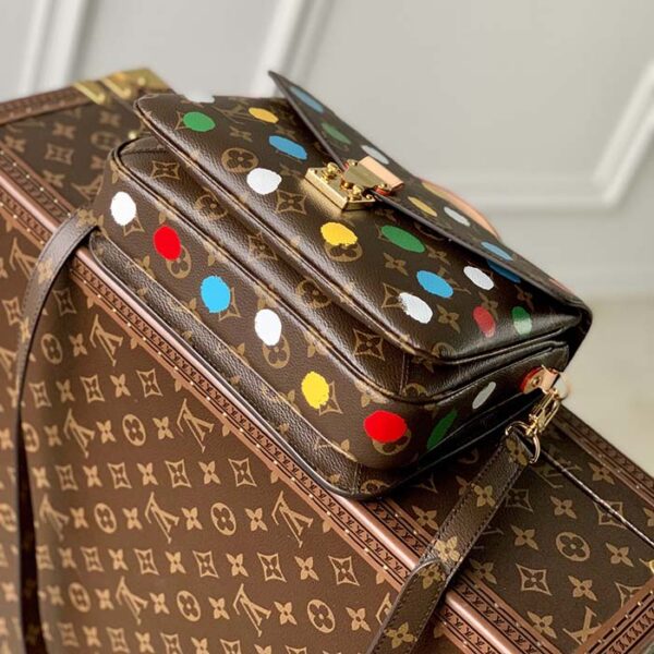 Louis Vuitton Women LV x YK Pochette Métis Monogram Coated Canvas 3D Painted Dots - Image 5