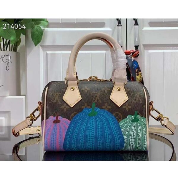 Louis Vuitton Women LV x YK Speedy Bandoulière 20 Monogram Coated Canvas Pumpkin Print - Image 3