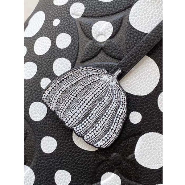 Louis Vuitton Women LVxYK Neverfull MM Tote Black White Embossed Grained Monogram Empreinte Cowhide - Image 9