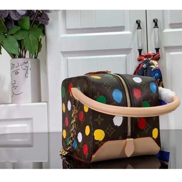 Louis Vuitton Women LVxYK Square Monogram Coated Canvas 3D Painted Dots Print - Image 4