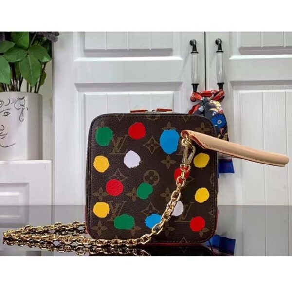 Louis Vuitton Women LVxYK Square Monogram Coated Canvas 3D Painted Dots Print - Image 3