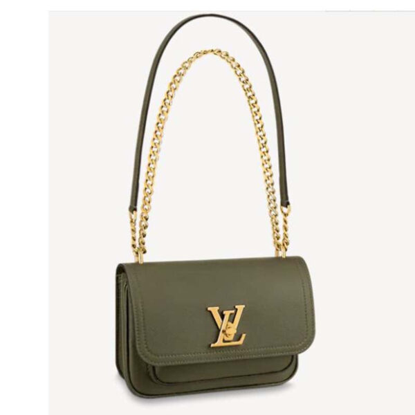 Louis Vuitton Women Lockme Chain PM Handbag Grained Calf Leather - Image 2