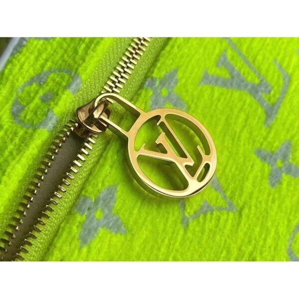 Louis Vuitton Women Loop Half-Moon Baguette Bag Yellow Monogram Jacquard Velvet - Image 9