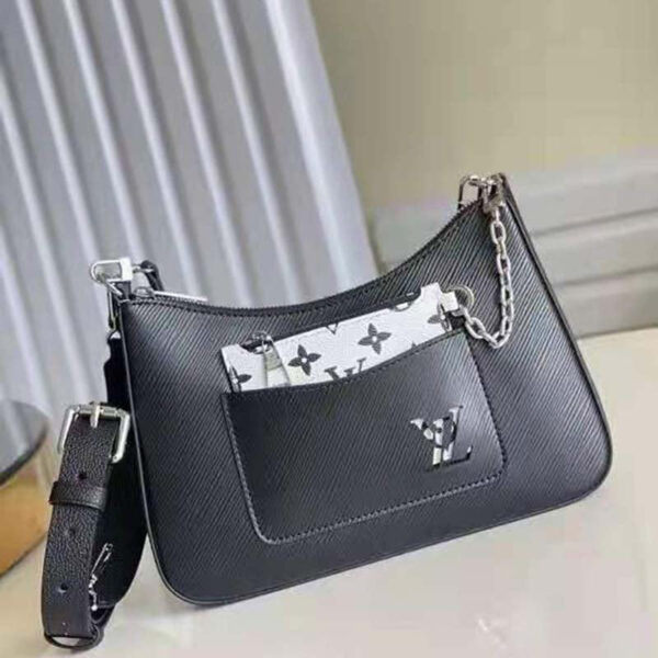 Louis Vuitton Women Marelle Handbag Black Epi Grained Cowhide Leather Canvas - Image 2
