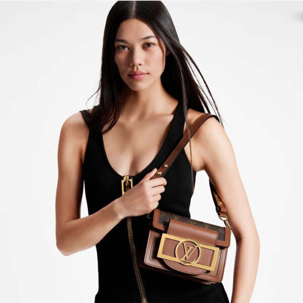Louis Vuitton Women Mini Dauphine Lock XL Monogram Coated Canvas Cowhide Leather - Image 12