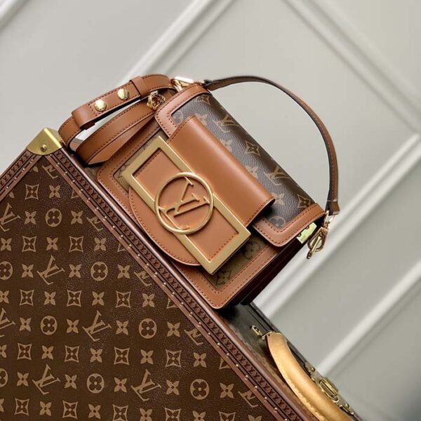 Louis Vuitton Women Mini Dauphine Lock XL Monogram Coated Canvas Cowhide Leather - Image 2