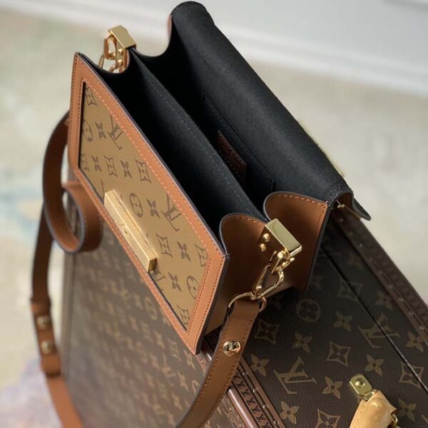 Louis Vuitton Women Mini Dauphine Lock XL Monogram Coated Canvas Cowhide Leather - Image 6