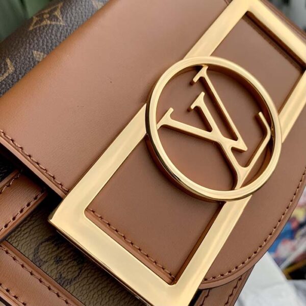 Louis Vuitton Women Mini Dauphine Lock XL Monogram Coated Canvas Cowhide Leather - Image 7
