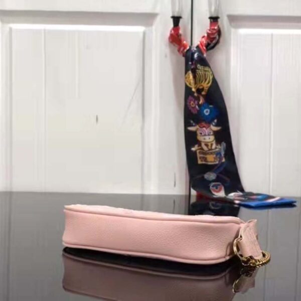Louis Vuitton Women Mini Pochette Accessoires Pink Monogram Empreinte Embroidered Cowhide - Image 5