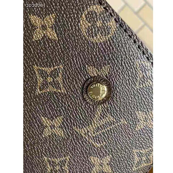 Louis Vuitton Women Montaigne MM Bag Monogram Coated Canvas Natural Cowhide Leather - Image 9