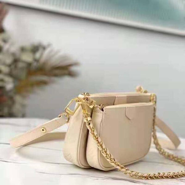 Louis Vuitton Women Multi Pochette Accessoires Cream Embossed Supple Grained Cowhide - Image 3