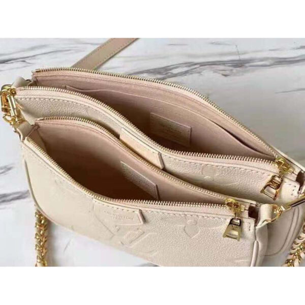 Louis Vuitton Women Multi Pochette Accessoires Cream Embossed Supple Grained Cowhide - Image 5
