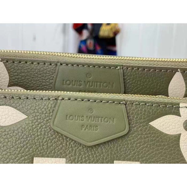Louis Vuitton Women Multi Pochette Accessoires Light Khaki Cream Monogram Empreinte Embossed Grained Cowhide Leather - Image 7