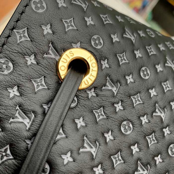 Louis Vuitton Women NeoNoé BB Bucket Bag Black Calfskin Monogram Flowers - Image 8