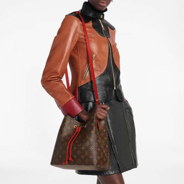 Louis Vuitton Women NéoNoé Bucket Bag Coquelicot Red Monogram Coated Canvas - Image 7