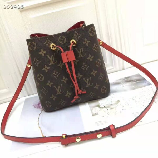 Louis Vuitton Women NéoNoé Bucket Bag Coquelicot Red Monogram Coated Canvas - Image 2