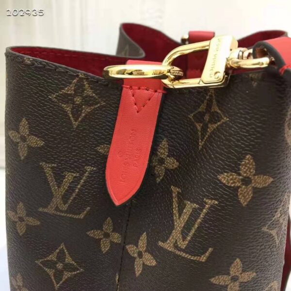 Louis Vuitton Women NéoNoé Bucket Bag Coquelicot Red Monogram Coated Canvas - Image 11