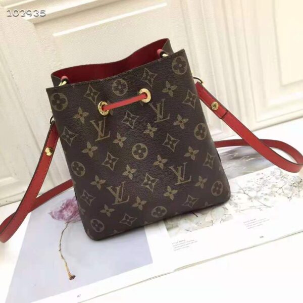 Louis Vuitton Women NéoNoé Bucket Bag Coquelicot Red Monogram Coated Canvas - Image 3