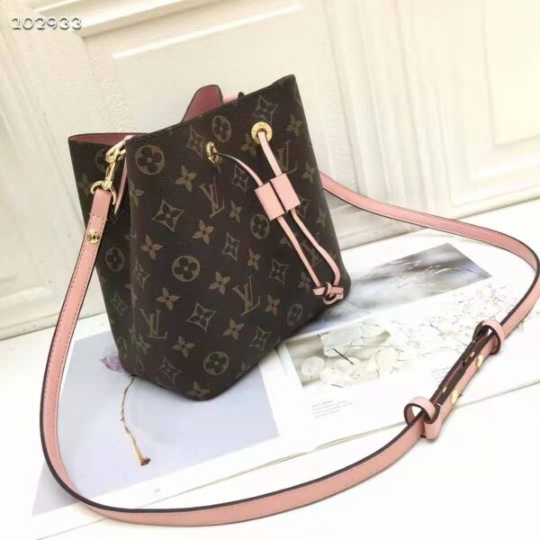 Louis Vuitton Women NéoNoé Bucket Bag Rose Poudré Pink Monogram Coated Canvas - Image 3