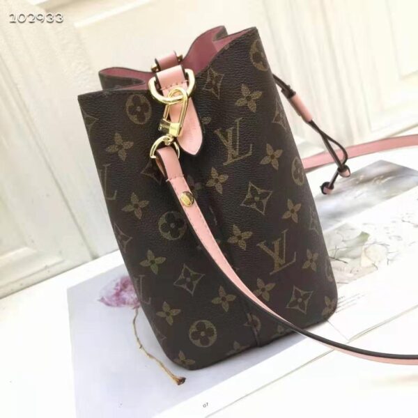 Louis Vuitton Women NéoNoé Bucket Bag Rose Poudré Pink Monogram Coated Canvas - Image 4