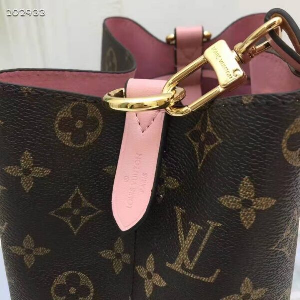 Louis Vuitton Women NéoNoé Bucket Bag Rose Poudré Pink Monogram Coated Canvas - Image 11