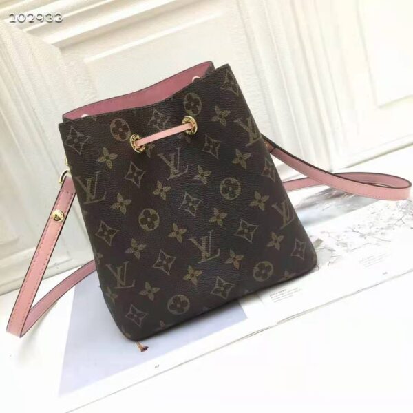 Louis Vuitton Women NéoNoé Bucket Bag Rose Poudré Pink Monogram Coated Canvas - Image 6
