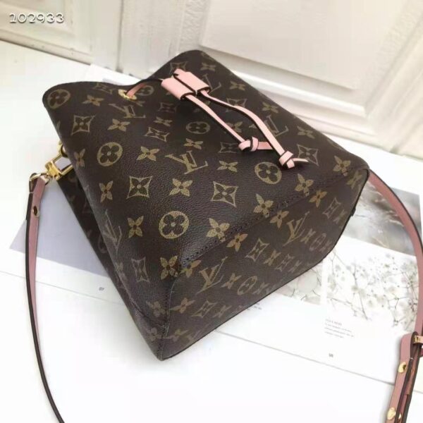 Louis Vuitton Women NéoNoé Bucket Bag Rose Poudré Pink Monogram Coated Canvas - Image 5