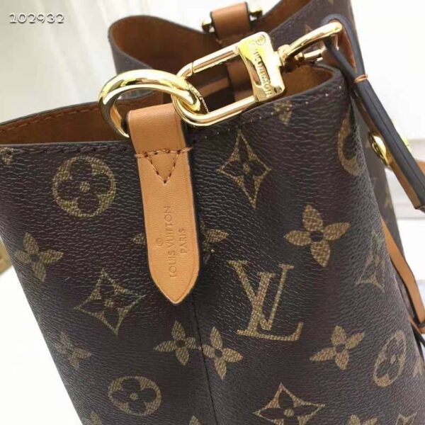 Louis Vuitton Women NéoNoé MM Bucket Bag Caramel Brown Monogram Coated Canvas - Image 10