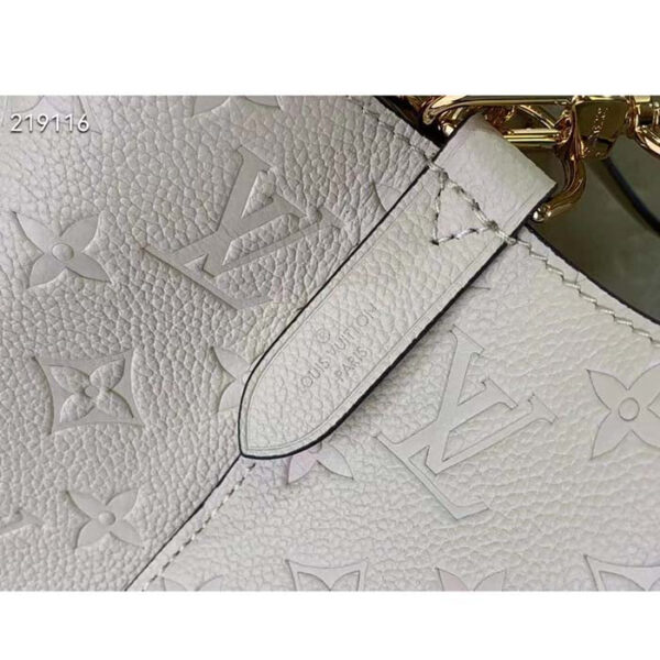 Louis Vuitton Women NeoNoé MM Bucket Bag Crème Beige Embossed Grained Cowhide Leather - Image 7