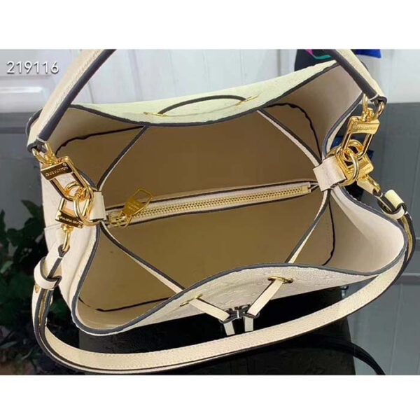 Louis Vuitton Women NeoNoé MM Bucket Bag Crème Beige Embossed Grained Cowhide Leather - Image 6