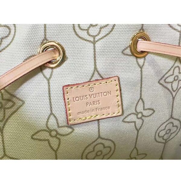 Louis Vuitton Women NeoNoé MM Bucket Bag Damier Azur Coated Canvas - Image 11
