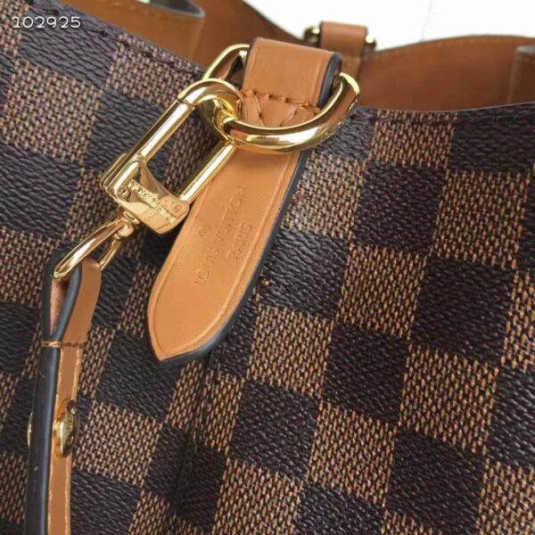 Louis Vuitton Women NéoNoé MM Bucket Bag Safran Yellow Damier Ebène Coated Canvas - Image 10