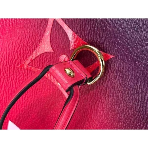 Louis Vuitton Women Neverfull MM Tote Midnight Fuchsia Monogram Coated Canvas - Image 7