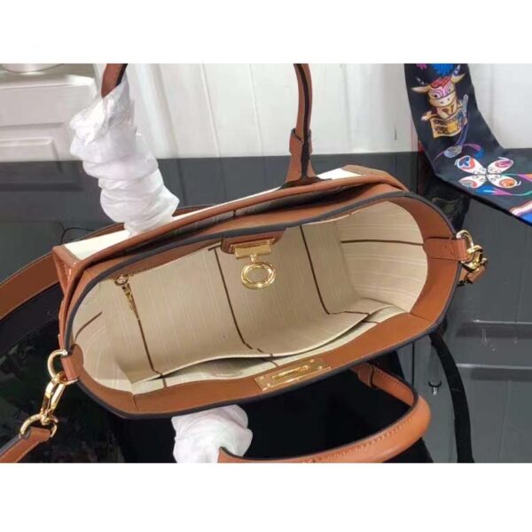 Louis Vuitton Women On My Side PM Tote Bag Brown Canvas Smooth Cowhide - Image 6