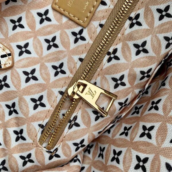 Louis Vuitton Women OnTheGo MM Tote Beige Monogram Coated Canvas Textile Lining - Image 9