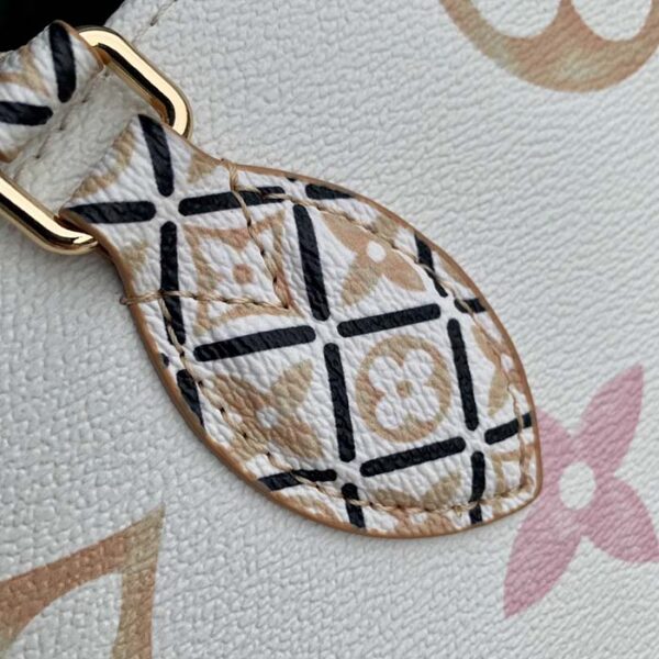 Louis Vuitton Women OnTheGo MM Tote Beige Monogram Coated Canvas Textile Lining - Image 7